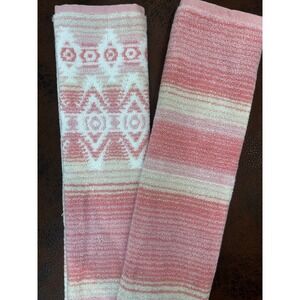 Wrangler‎ Hand Towel Pink Coral Southwestern Geometric Cotton 16x26 New